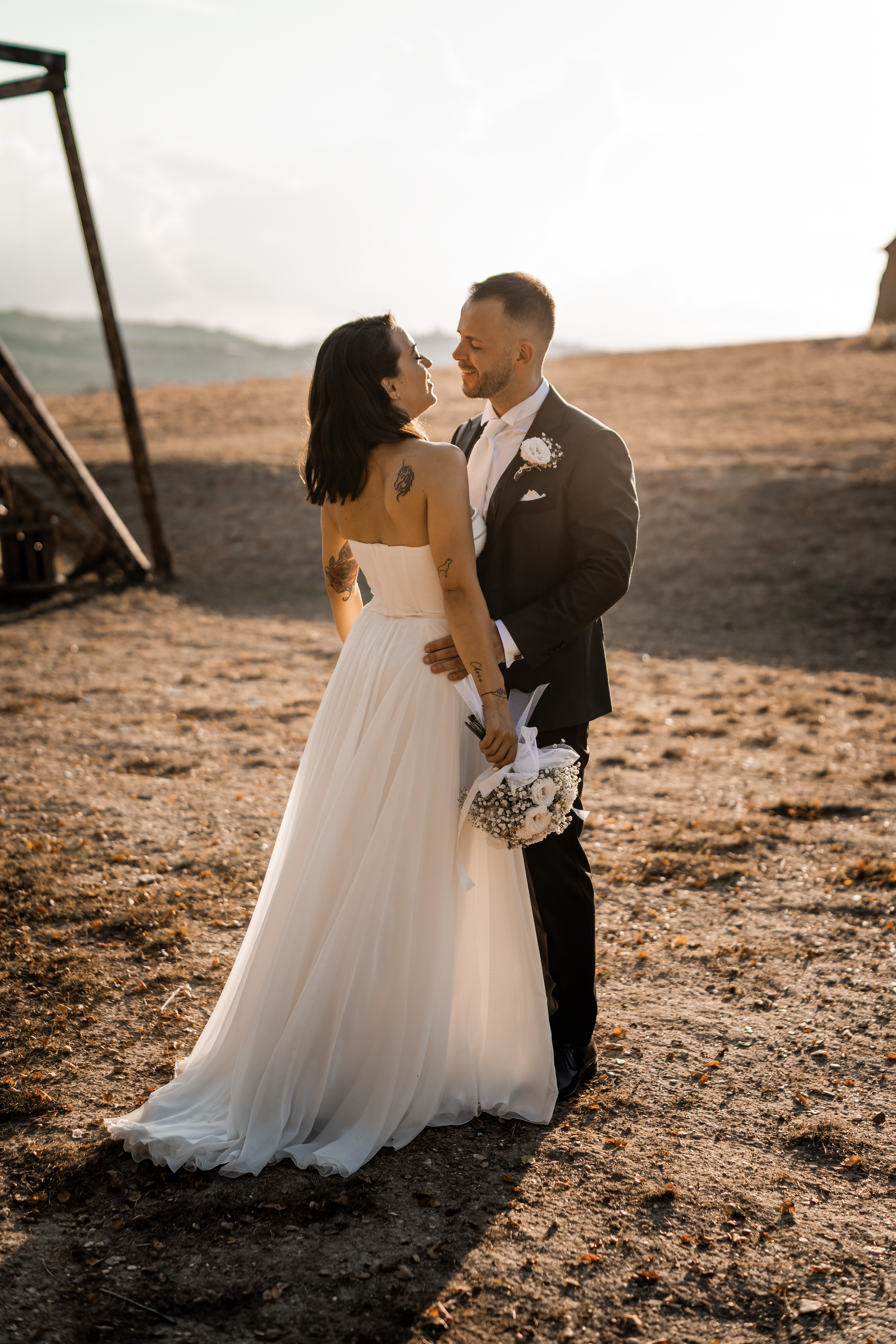 Sposi il giorno del loro matrimonio