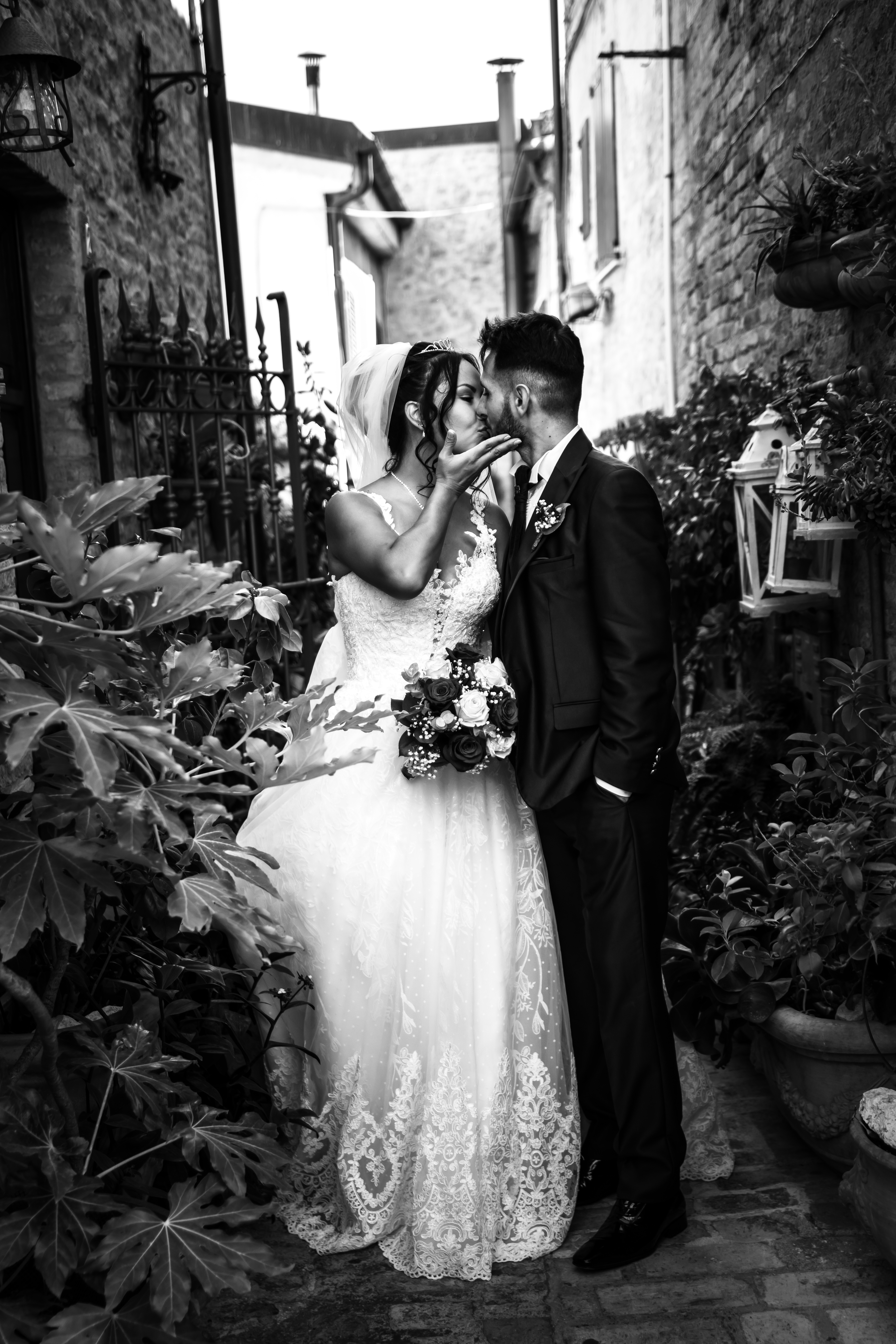 Sposi il giorno del loro matrimonio