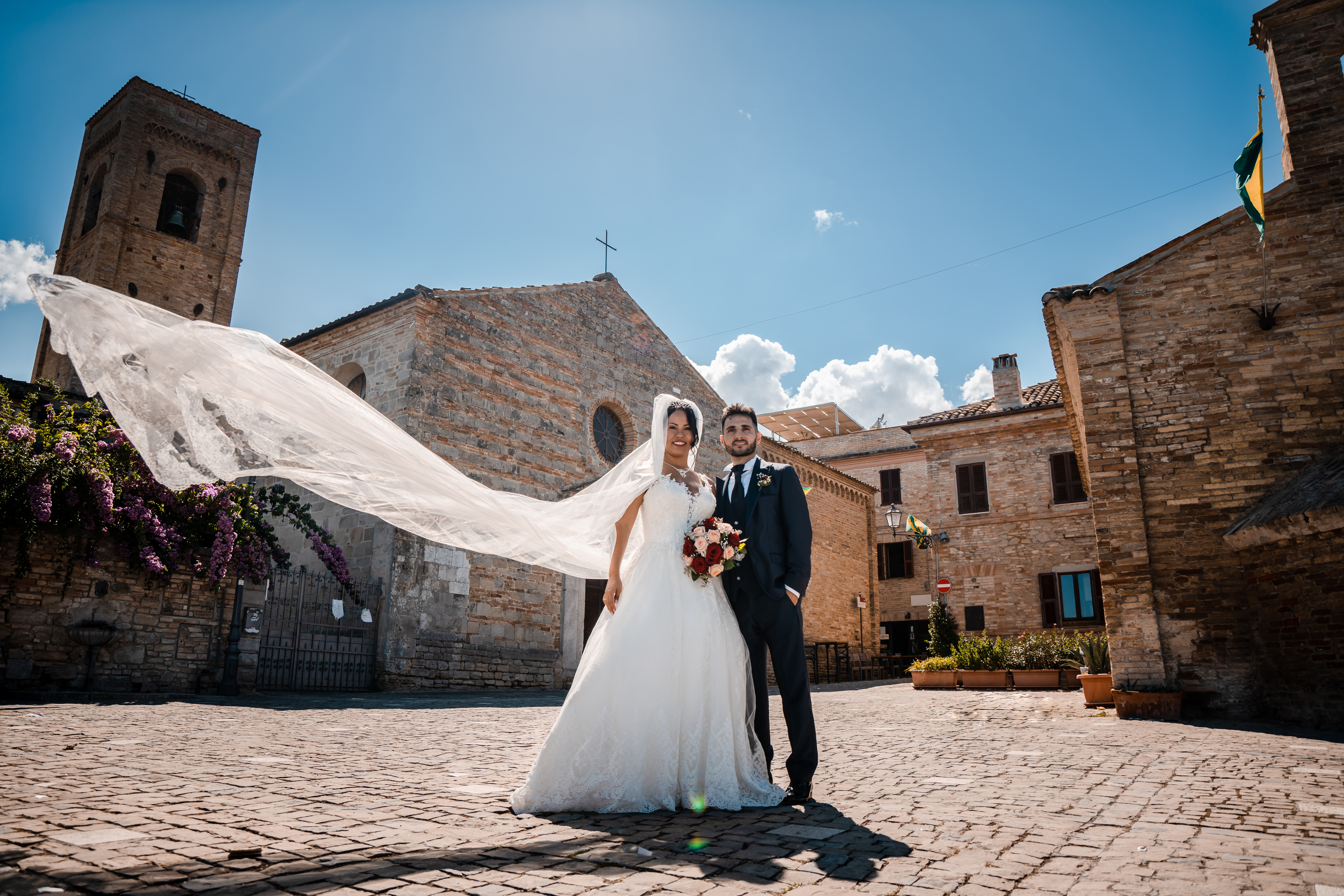 Sposi il giorno del loro matrimonio