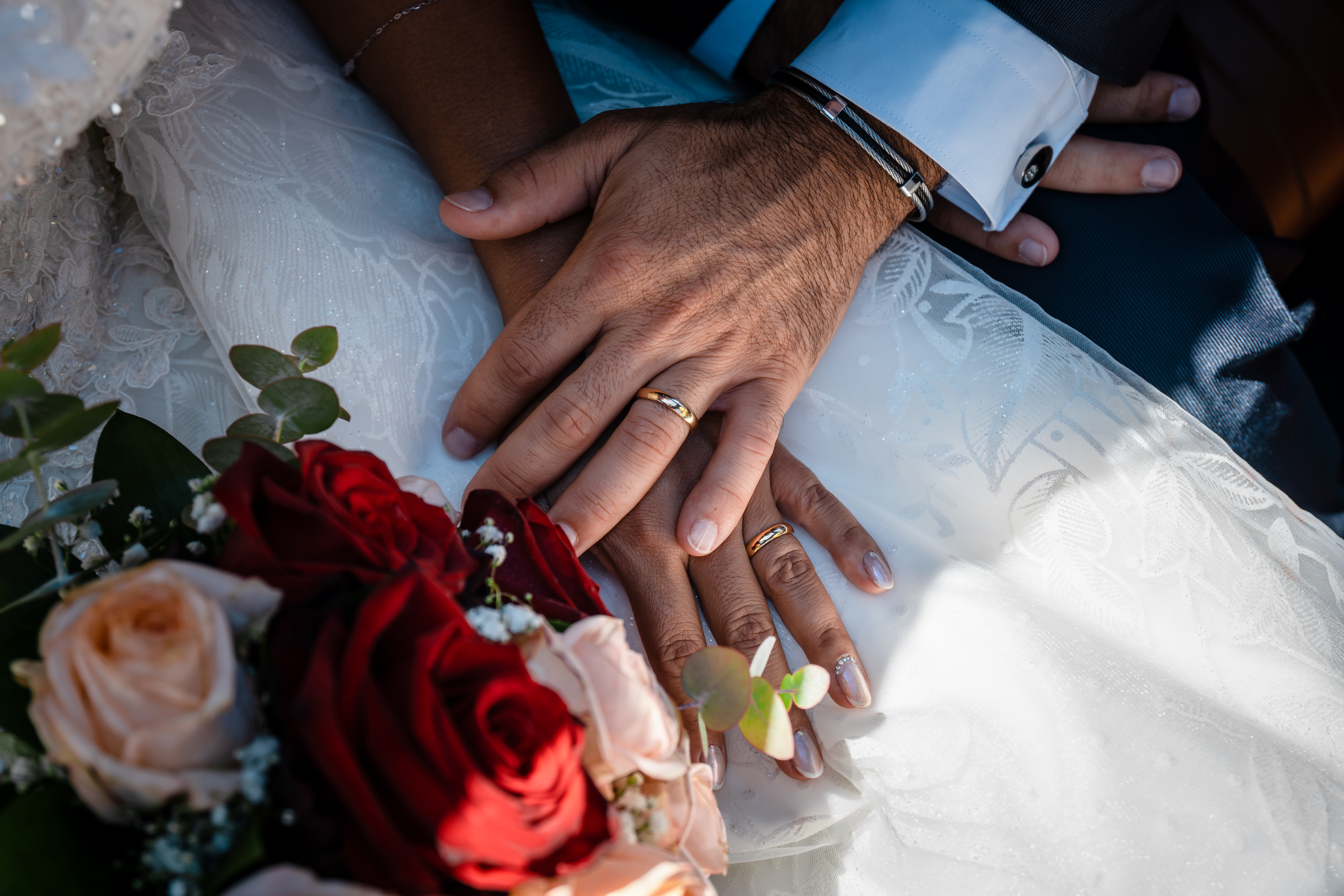 Sposi il giorno del loro matrimonio